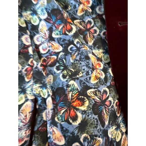 Paisley & Gray Burgundy Velvet Blazer Slim Fit 36R Retro Punk Goth Read - Picture 13 of 15